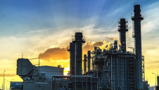The Committee on Climate Change believes hydrogen could cost-effectively replace natural gas plants - like the one pictured here - to provide back-up power generation in the UK